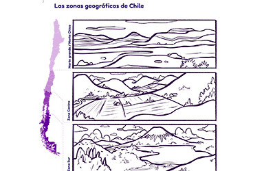 Pinta recorta y pega: en las zonas geográficas