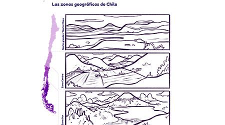 Pinta recorta y pega: en las zonas geográficas
